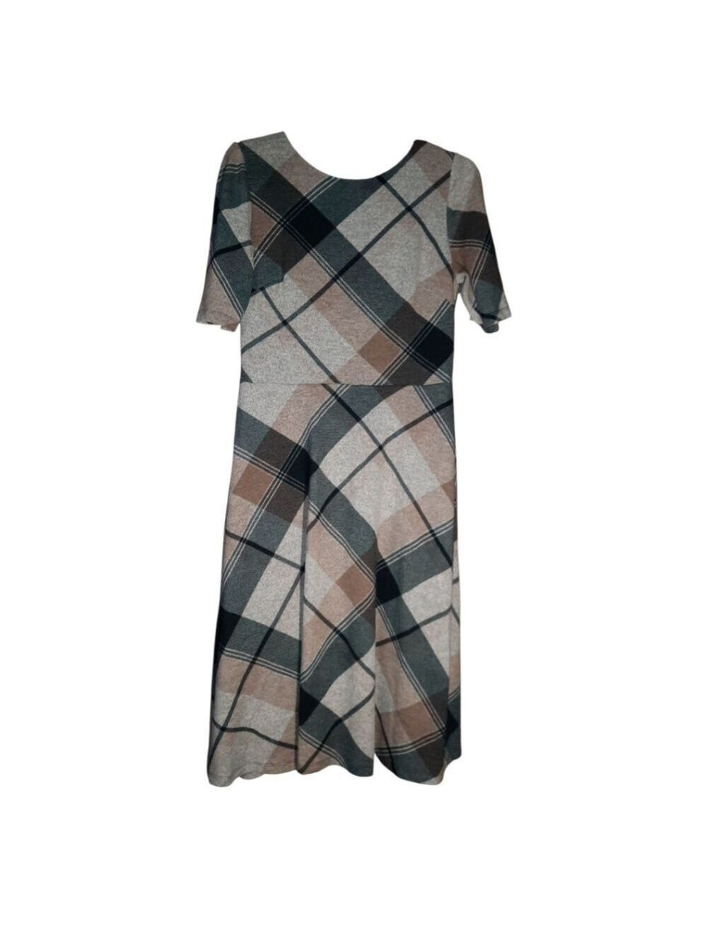 Sandra Darren Plaid Dress Size 12 - Picture 2 of 7